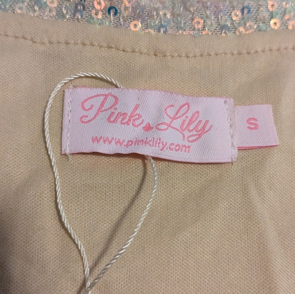 Pink Lily Sequin Romper shorts Small - Picture 4 of 12